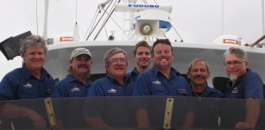 Captain Art, Jeremy, Captain Kenny, Captain Cole, Captain Aaron; and Chefs Steve and Charles